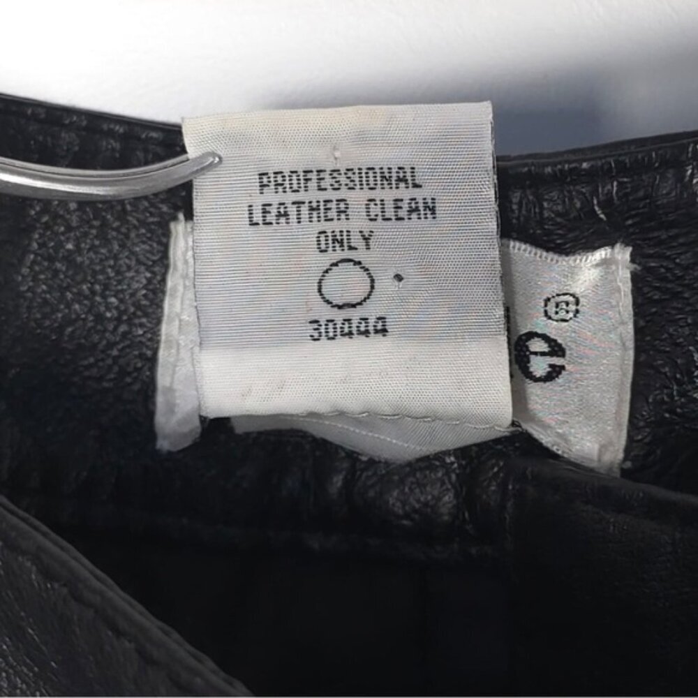 Bagatelle 100%‎ LEATHER Lined Black Straight Pants 31-2597-8 Size 4P - Picture 10 of 10